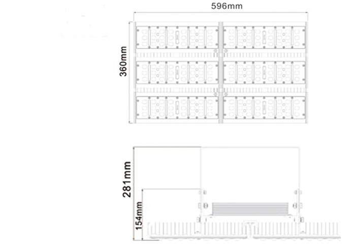 Waterproof 230V AC Led High Bay Lights 180W Surface Mounted , High Bay Led Light